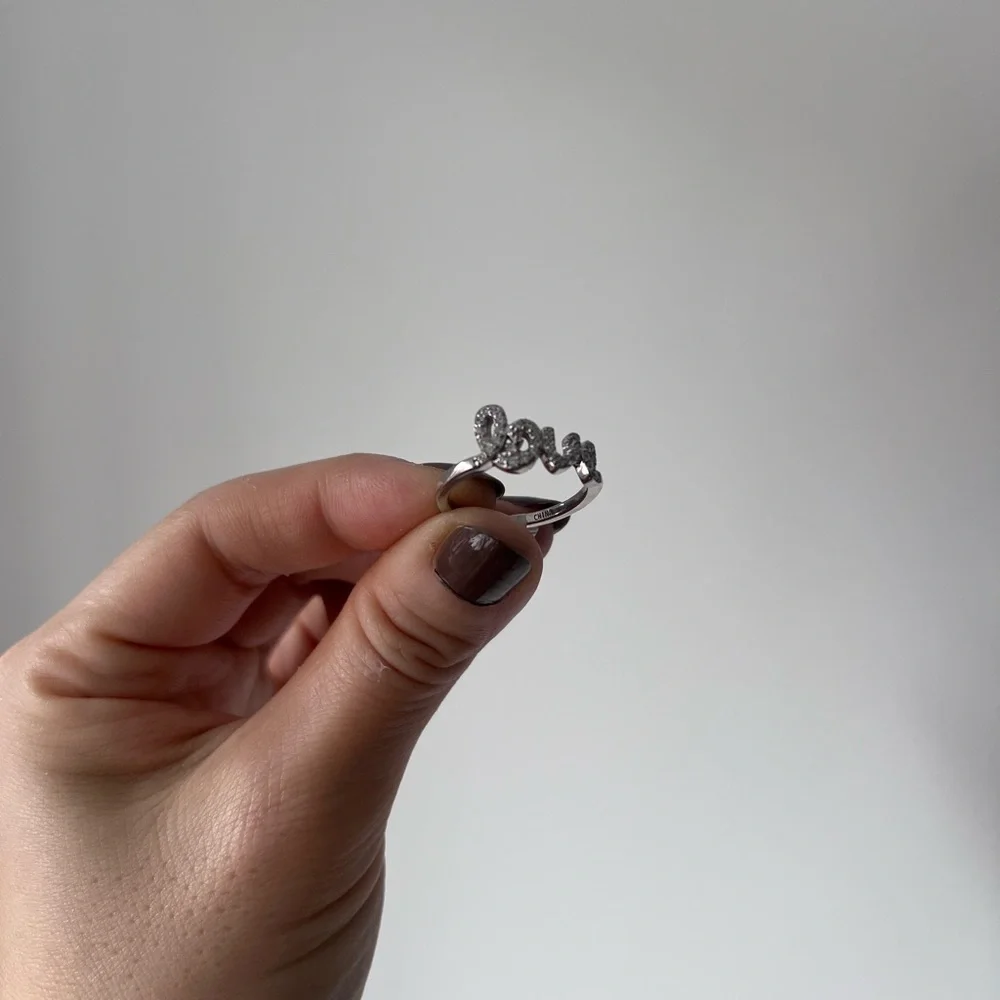 NWT Diamonique Love Diamond Ring - Picture 7 of 7